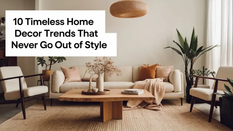 10 Timeless Home Decor Trends That Never Go Out of Style