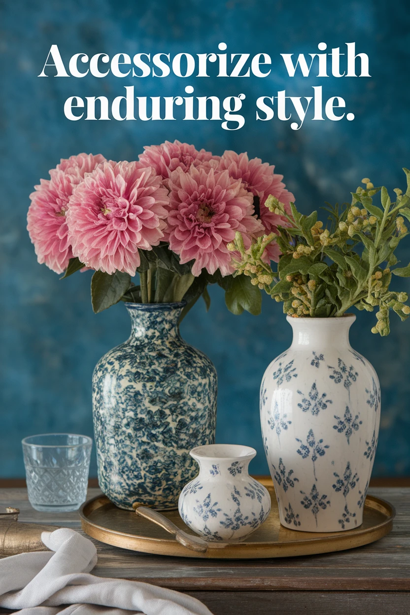 Vignette with vintage accessories.