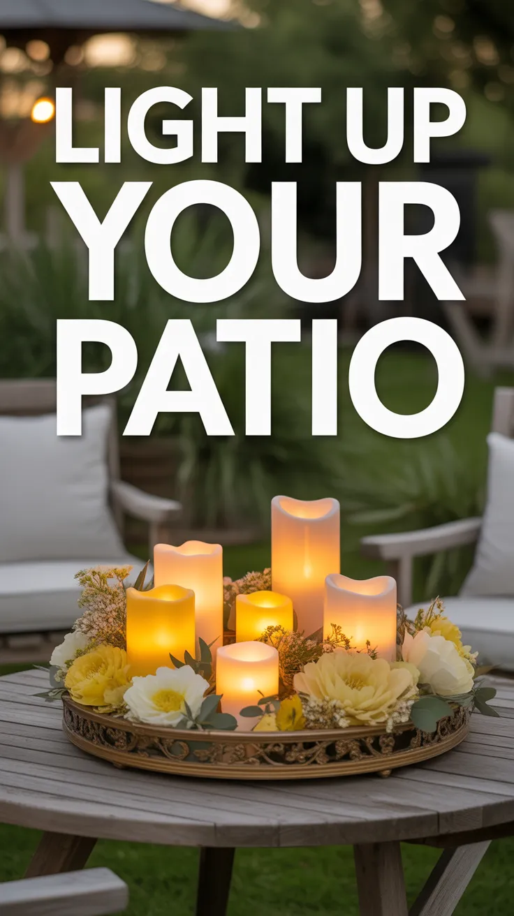 best patio table lights, waterproof solar table lamp, outdoor coffee table lighting, ambient patio decor, solar lights for outdoor table