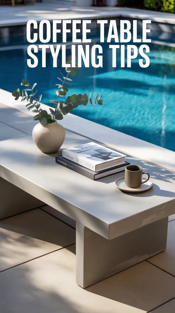 modern patio coffee table, outdoor coffee table decor, outdoor decorating ideas, weather resistant outdoor decor, patio table styling tips