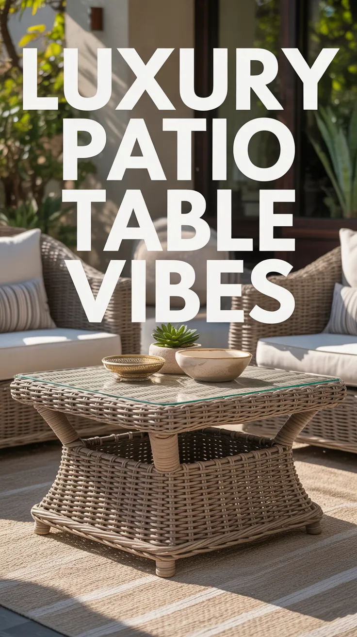 coffee table ideas, modern patio coffee table, weather resistant outdoor decor, outdoor coffee table decor, patio table styling tips